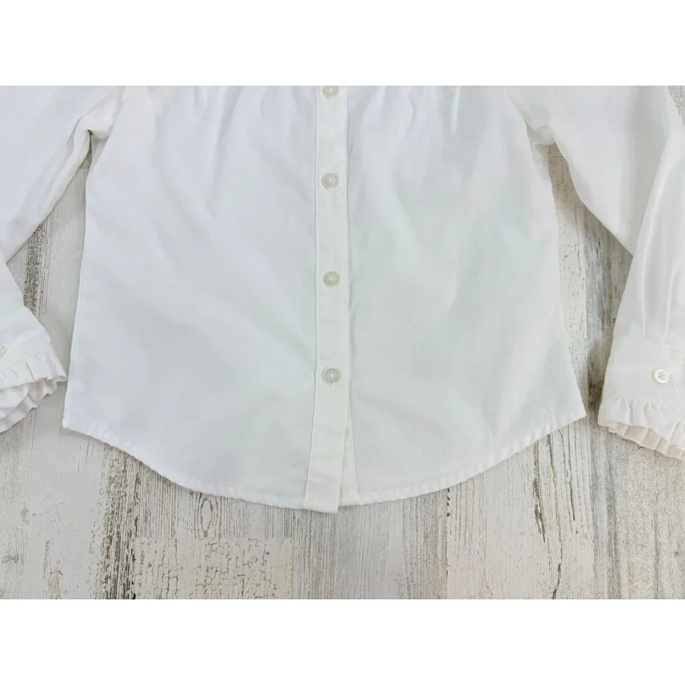 Gymboree Peter Pan Collar Long Sleeve Blouse Girls Sz 5